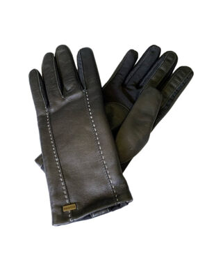 Isotoner black leather gloves XL